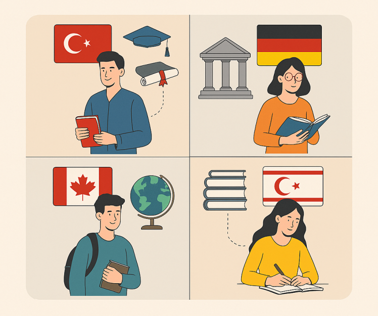 مقایسه جامع تحصیل در ترکیه، آلمان، کانادا و قبرس